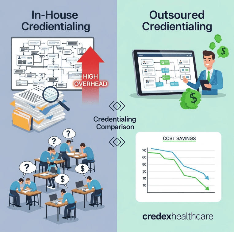 Cost Comparison: In-House vs Outsourced Credentialing Services